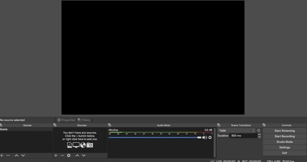 OBS Studio recording software